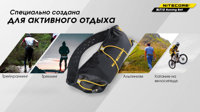 Сумка на пояс Nitecore BLT10 (400х110мм, Р. S-M), чорна 