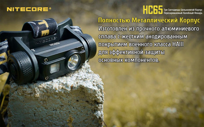 Ліхтар налобний Nitecore HC65 