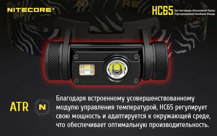Ліхтар налобний Nitecore HC65 