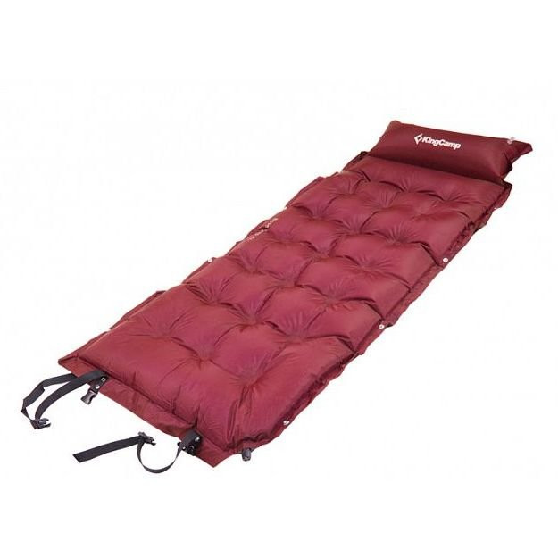 Килимок самонадувний KingCamp Base Camp XL (KM3559), Wine red 