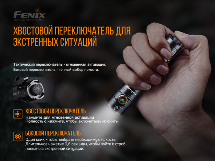 Ліхтар ручний Fenix LD30 з акумулятором (ARB-L18-3400) (відкрита/ пошкоджена упаковка) 