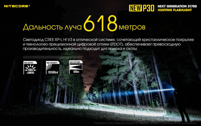 Ліхтар Nitecore P30 комплект new 