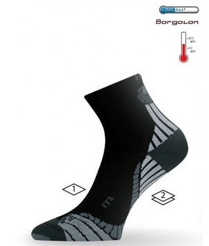 Термошкарпетки трекінг Lasting ITL 908-L, S, XL-Чорний /сірий 