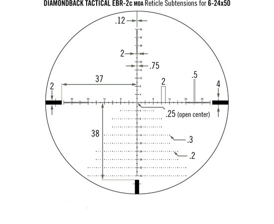 Приціл оптичний Vortex Diamondback Tactical FFP 6-24x50 EBR-2C MOA (DBK-10028) 