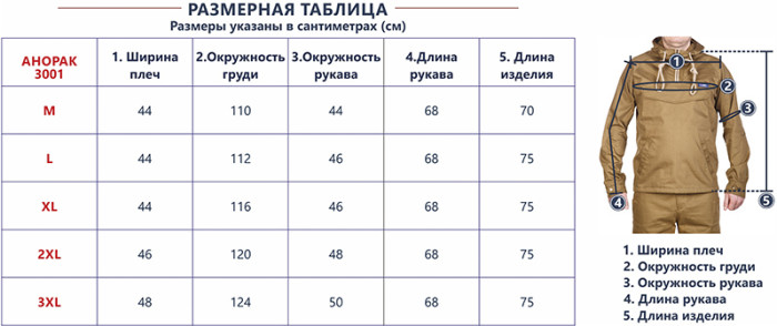 Анорак KLOST Панджшер Олива, 3001, XXL 