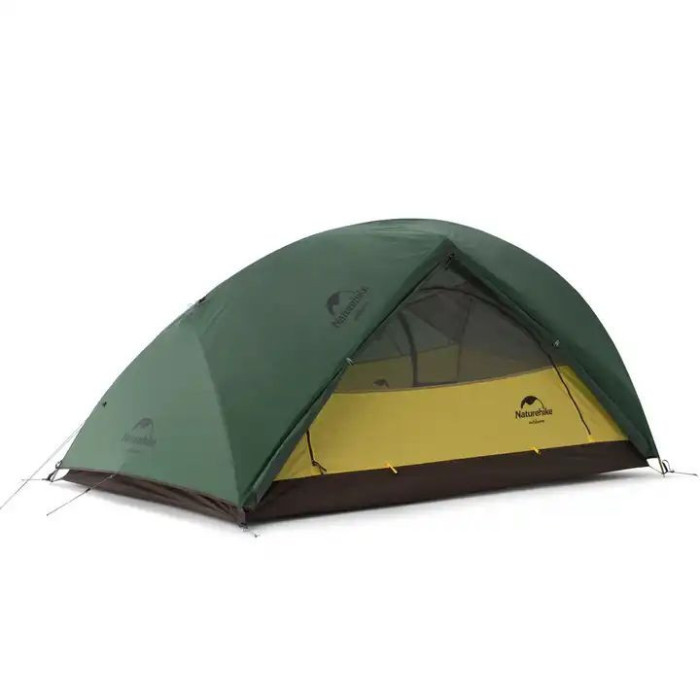 Намет надлегкий двомісний з футпринтом Naturehike Star-River 2 Updated NH17T012-T, 210T, темно-зелений 