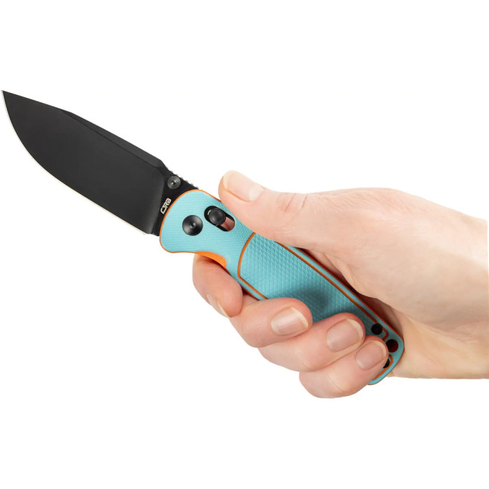 Ніж CJRB Shale Black Blade, AR-RPM9, G10 blue/orange 