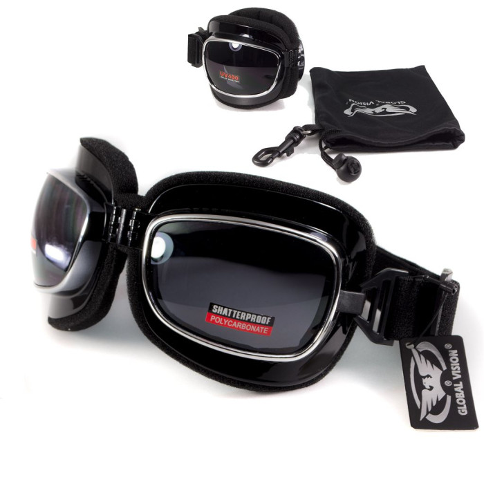 Окуляри Global Vision Retro Joe (gray) чорні 