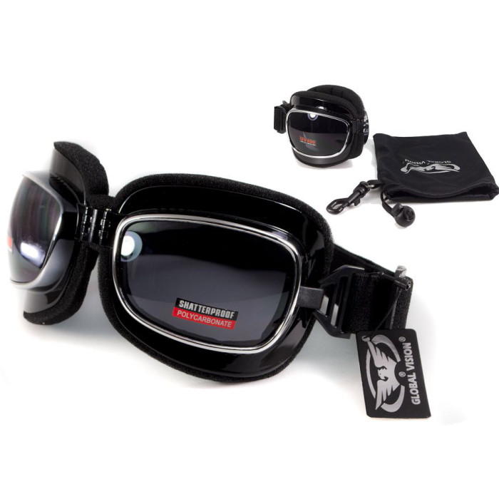 Окуляри Global Vision Retro Joe (gray) чорні 