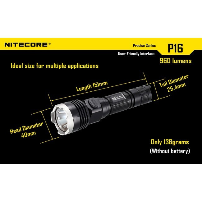 Ліхтар Nitecore P16 Cree XM-L2 T6 
