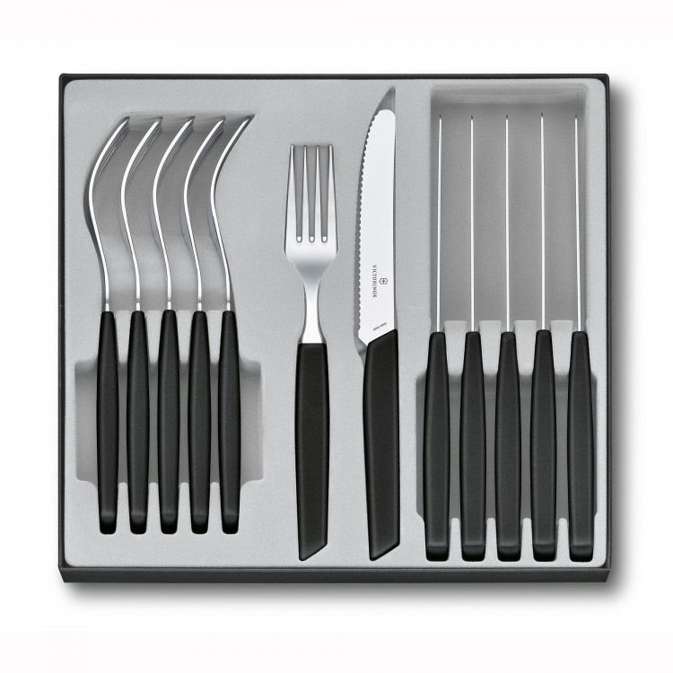 Набір посуду Victorinox Swiss Modern з 12 предметів Swiss Modern, Table Set Tomato Knife, 12 Pieces, чорний 