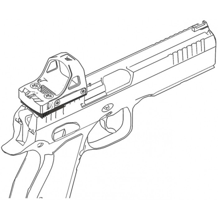 Універсальний адаптер Vector Optics на CZ Shadow 2/SP-01/P-10 C для коліматорів 