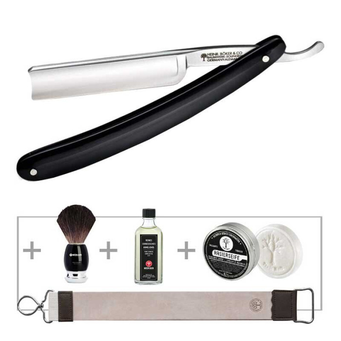 Набір для гоління Boker Classic Black Spanisch Head Set (141212SET) 