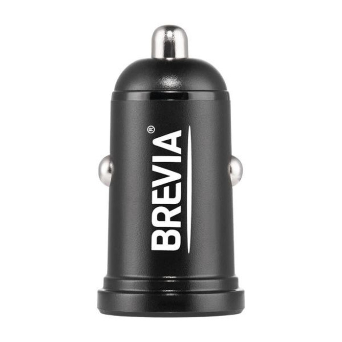 Автомобільний зарядний пристрій Brevia ePower DualCharge 48W 1xUSB-C+1xUSB-A, black 