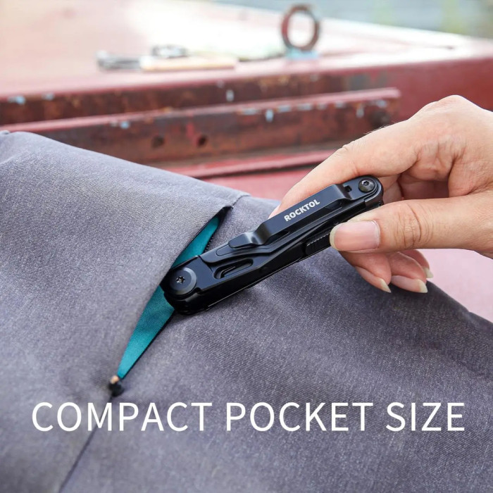 Ніж-мультитул Rocktol 12-в-1 в шкіряному чохлі 