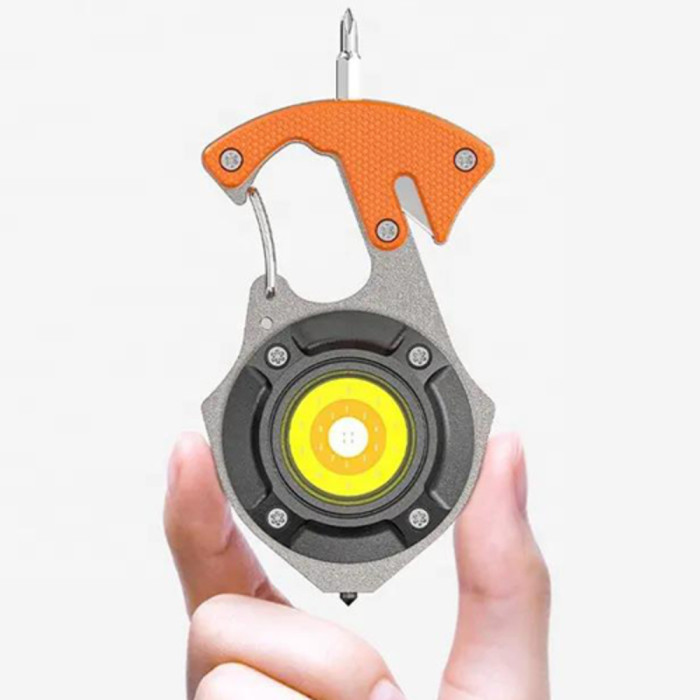 Ліхтар MULTIFUNCTIONAL W5143-COB, multitool, Li-Ion акумулятор, магніт, карабін, викрутка, ЗП Type-C 