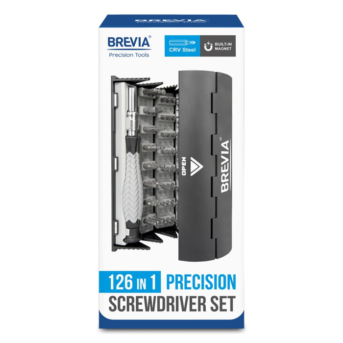 Викрутка з комплектом насадок BREVIA 126 в 1 (55126MRC) 