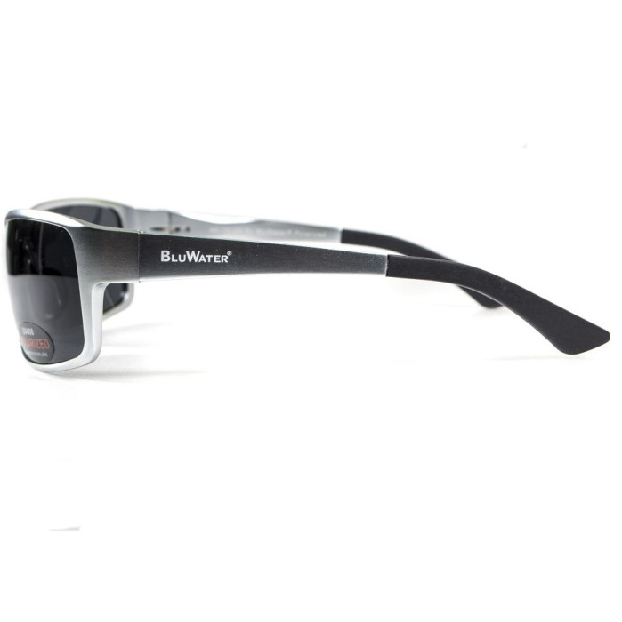 Окуляри BluWater Alumination - 1 Silver Polarized (gray) чорні 