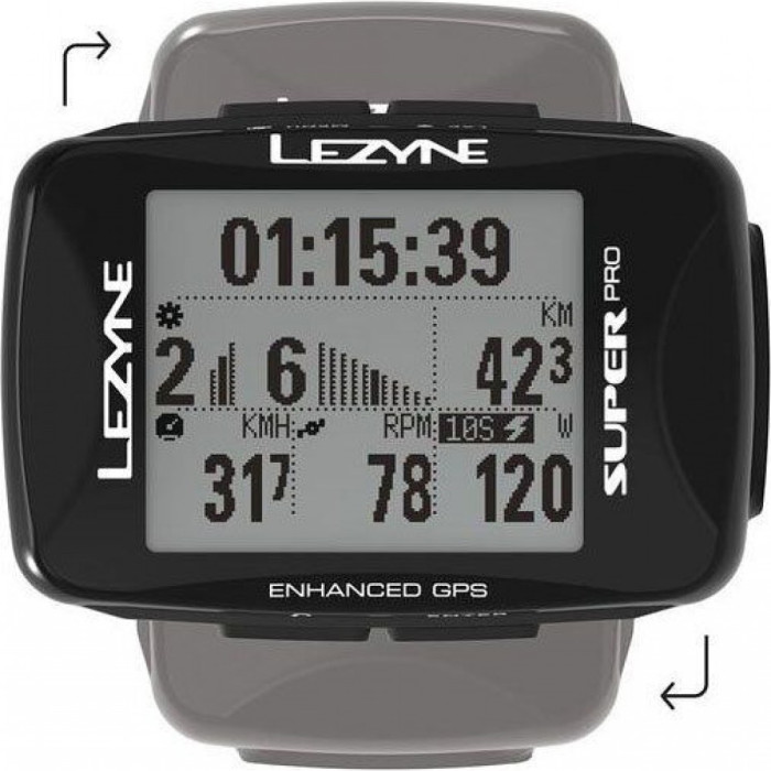 Комп'ютер Lezyne SUPER PRO GPS HR LOADED Y13 чорний 