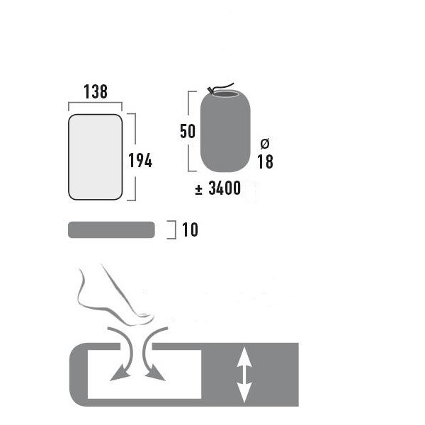 Килимок надувний High Peak Dallas Twin 10 cm Citronelle (41033) 
