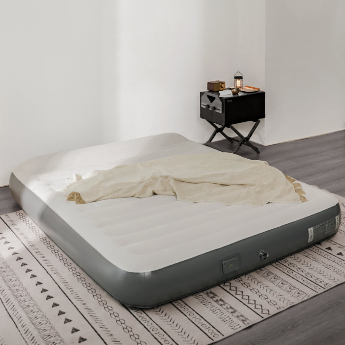 Самонадувний матрац, двомісний, із вбудованою помпою Naturehike CNK2450WS040, 250 мм, сірий 