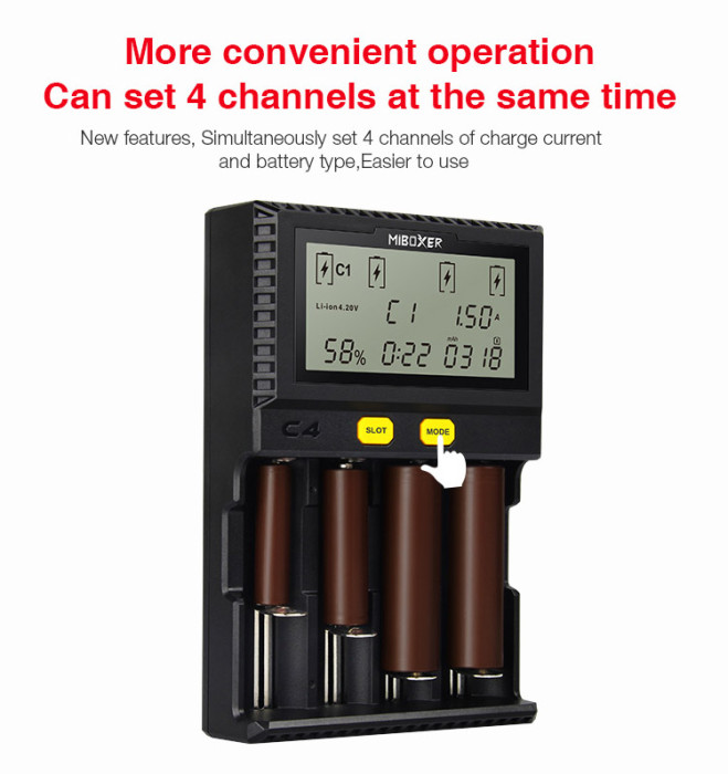 Зарядний пристрій Miboxer C4  