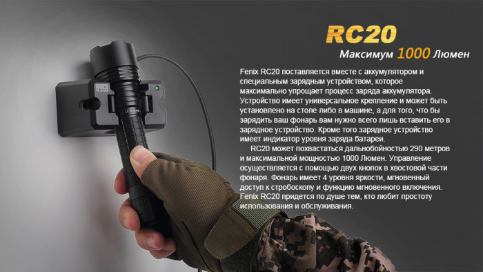 Ліхтар Fenix RC20 Cree XM-L2 (U2) 