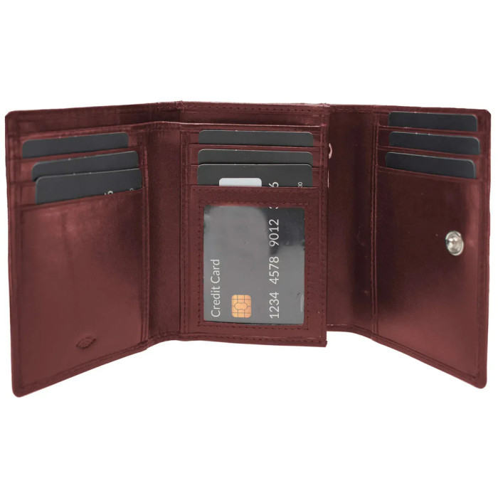 Гаманець жіночий шкіряний Semi Line RFID Dark Red (P8263-2) 