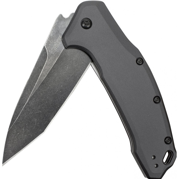 Ніж мийка з сірого алюмінію Kershaw Link Tanto Blackwash (1776tgrybw) 
