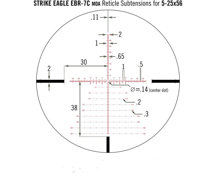 Приціл оптичний Vortex Strike Eagle 5-25X56 FFP EBR-7C(MOA) (SE-52503) 