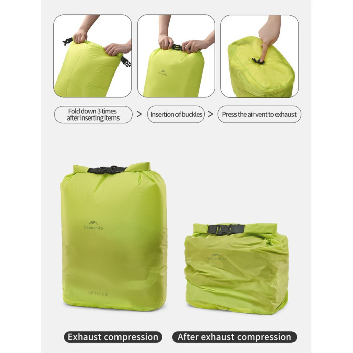 Гермомішок Naturehike CNK2550XB012, 2 л, жовтий 