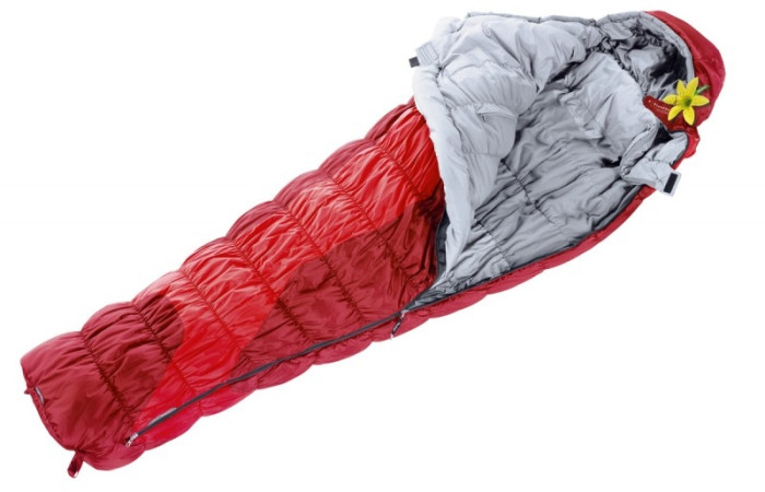 Спальний мішок Deuter Exosphere -4° L, fire-cranberry, лівий 