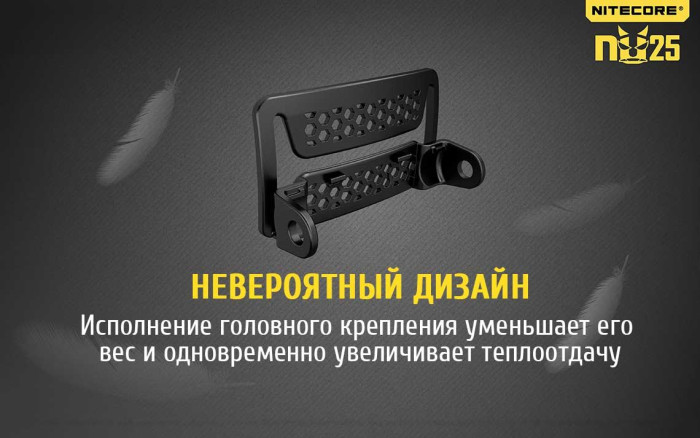 Ліхтар налобний Nitecore NU25, жовтий 