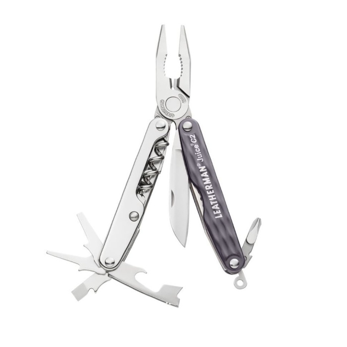 Мультитул Leatherman Juice C2-Granite gray (зі шкіряним чохлом) 