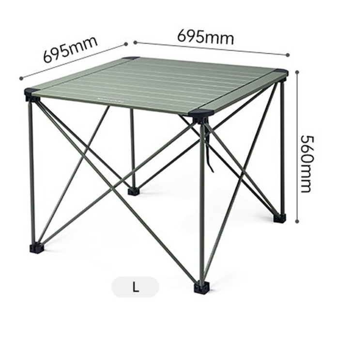Складаний стіл Naturehike CNK2450JJ013, L, алюміній, сірий 