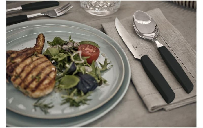 Набір посуду Victorinox Swiss Modern з 24 предметів Swiss Modern, Table Set Steak Knife, 24 Pieces, чорний 