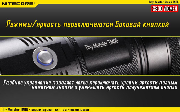 Тактичний ліхтар Nitecore TM06, 3800 люмен 