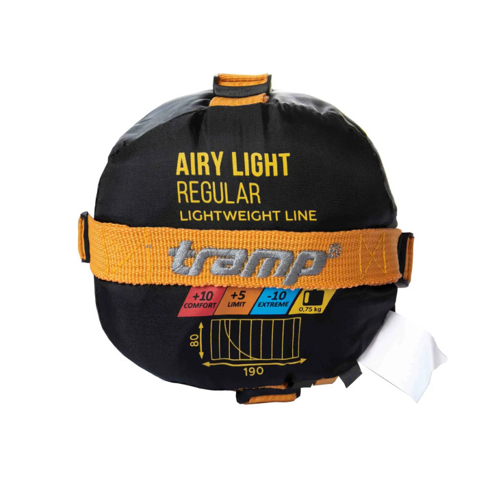 Спальний мішок Tramp Airy Light ковдра з капюш правий yellow/grey 190/80 UTRS-056 