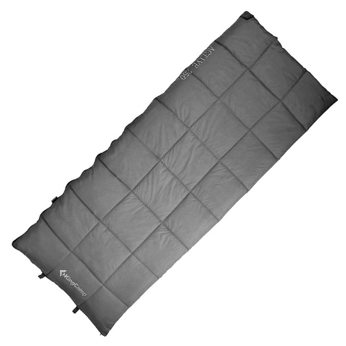 Спальний мішок KingCamp Active 250 (KS3103), сірий, лівий 