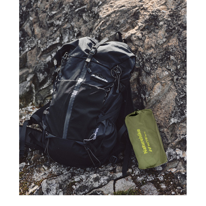 Матрац надувний надлегкий двомісний Naturehike CNK2450WS014, із мішком для надування, прямокутний зелений 