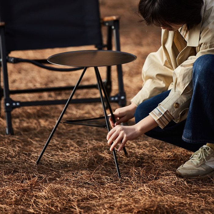 Cтіл розкладний Naturehike CNH22JU035, алюміній, Розмір L, чорний 