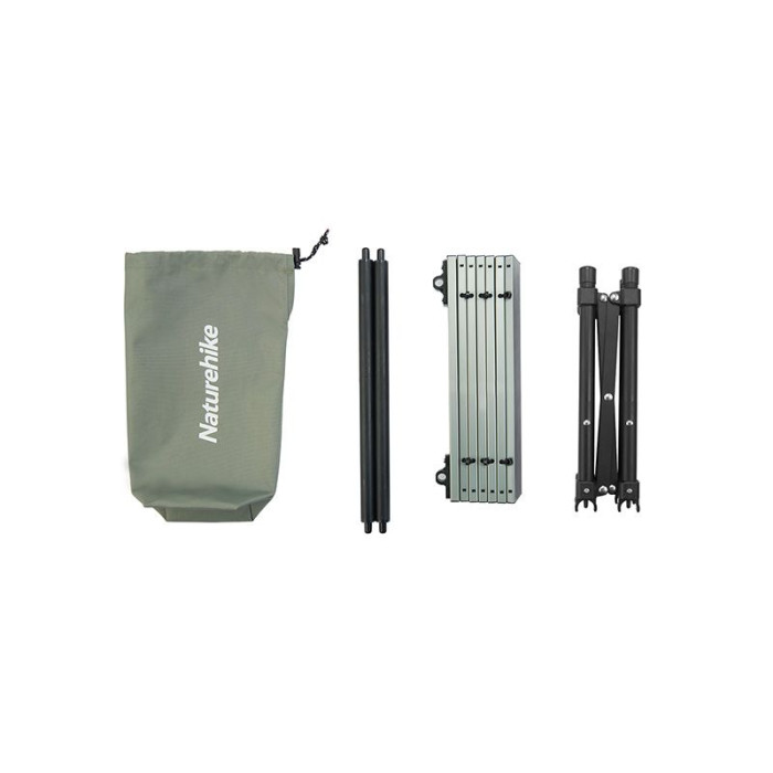 Cтіл розкладний Naturehike CNH22JU050, алюміній, темно-зелений 