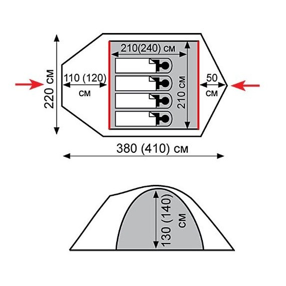 Намет Tramp Mountain 3 v2 TRT-023 