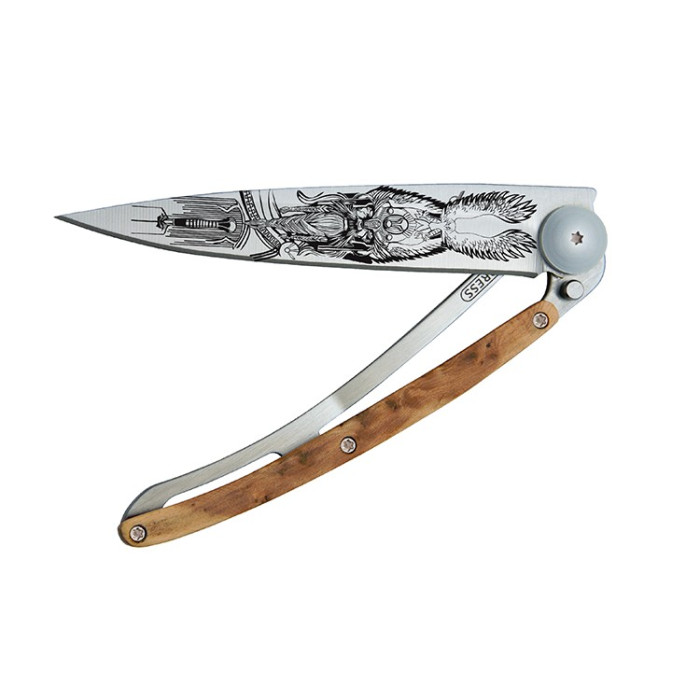 Ніж Дерево для татуювання Deejo 37 г, ялівець, "Один" 