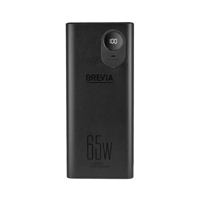 Повербанк (Power Bank) Brevia 30000mAh 65W, Li-Pol, LCD, Black