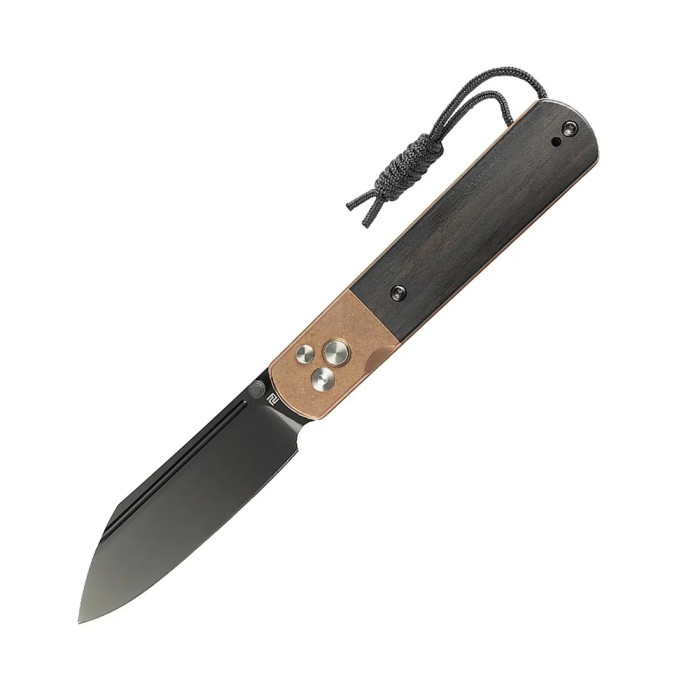 Ніж Artisan Holm, AR-RPM9, Rose Gold PVD Steel+Ebony Inlay 
