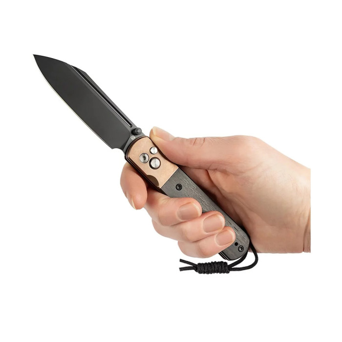 Ніж Artisan Holm, AR-RPM9, Rose Gold PVD Steel+Ebony Inlay 