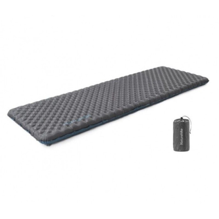 Матрац надувний надлегкий Naturehike CNH22DZ018, із мішком для надування, прямокутний чорний 183 см 
