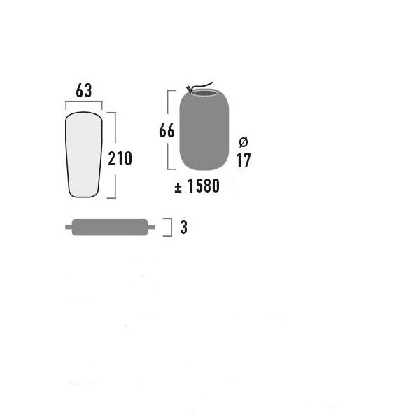 Килимок самонадувний High Peak Minto XL 3 cm чорний (41117) 