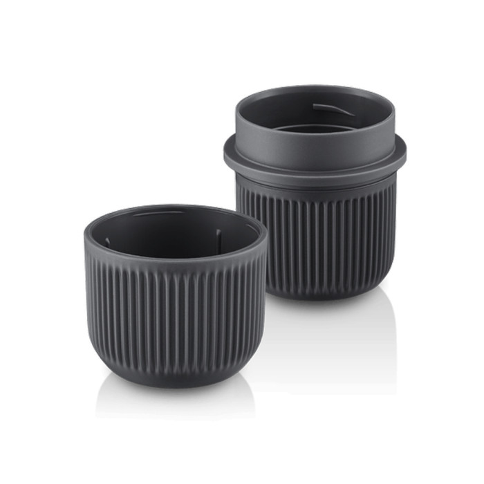 Портативна еспресо-кавоварка Wacaco Nanopresso сіра з чохлом, механічна, для меленої кави 